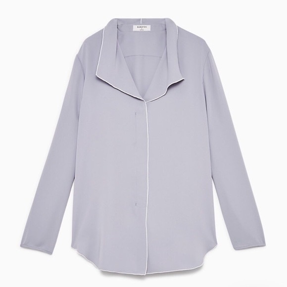 Aritzia Babaton Rena Shirt in Gray Size Medium New With Tags NWT - Picture 2 of 15